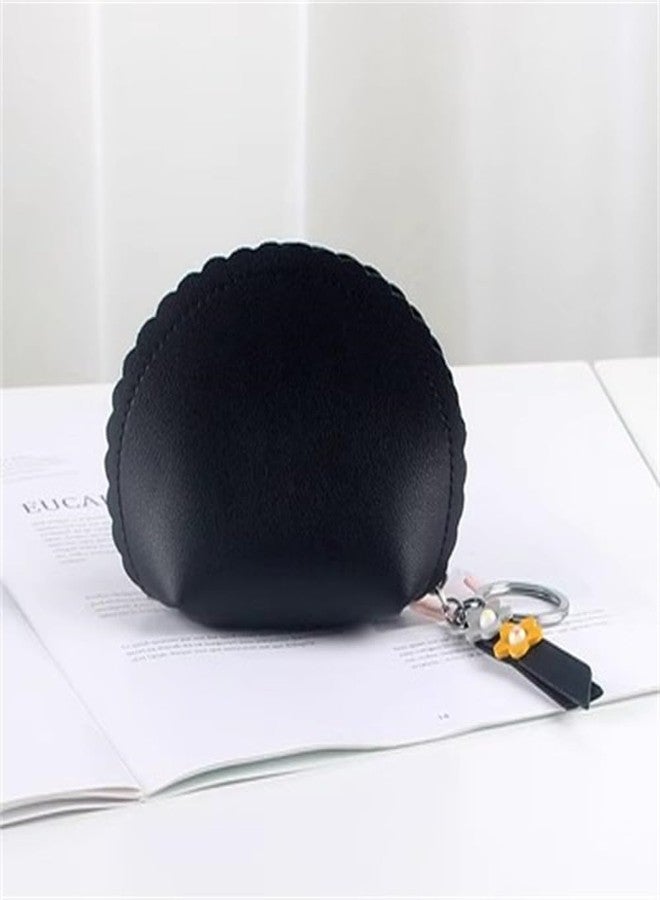 Digital Shoppy Women's Hand Holding Fan Small and Simple Coin Key Case One-Piece Zipper Waterproof Coin Purse - Image 3